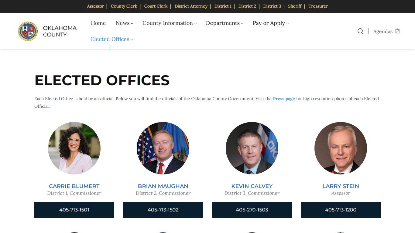 Elected Offices of Oklahoma County Government